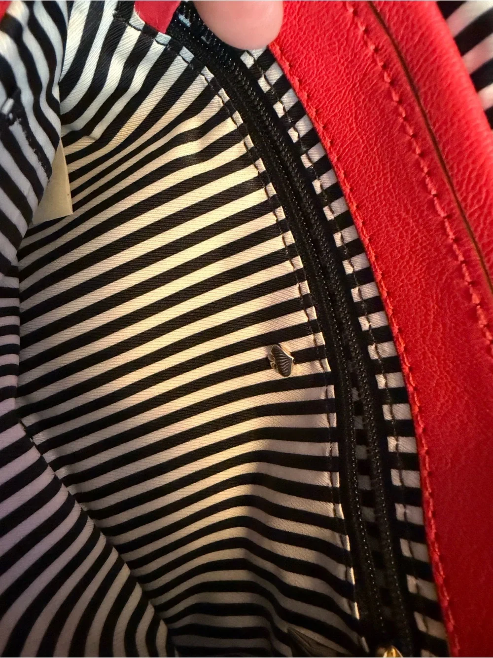 kate spade New York Red Leather Foldover Clutch
